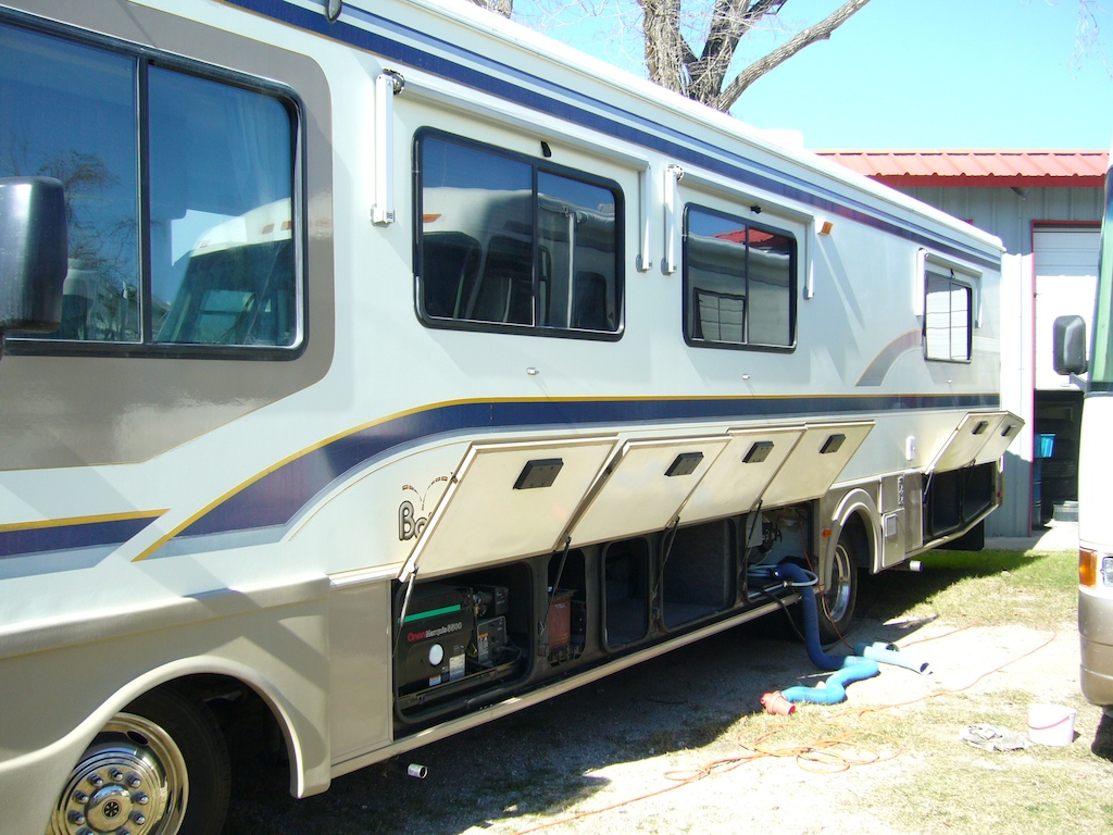 Don't forget about all of the storage space on the exterior of your RV like the hulls under the living space. This is a great place to put large plastic storage bins filled with your bulkier items.